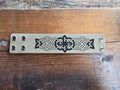 Snap Leather Bracelet Celtic Design 2, TAN and BLACK